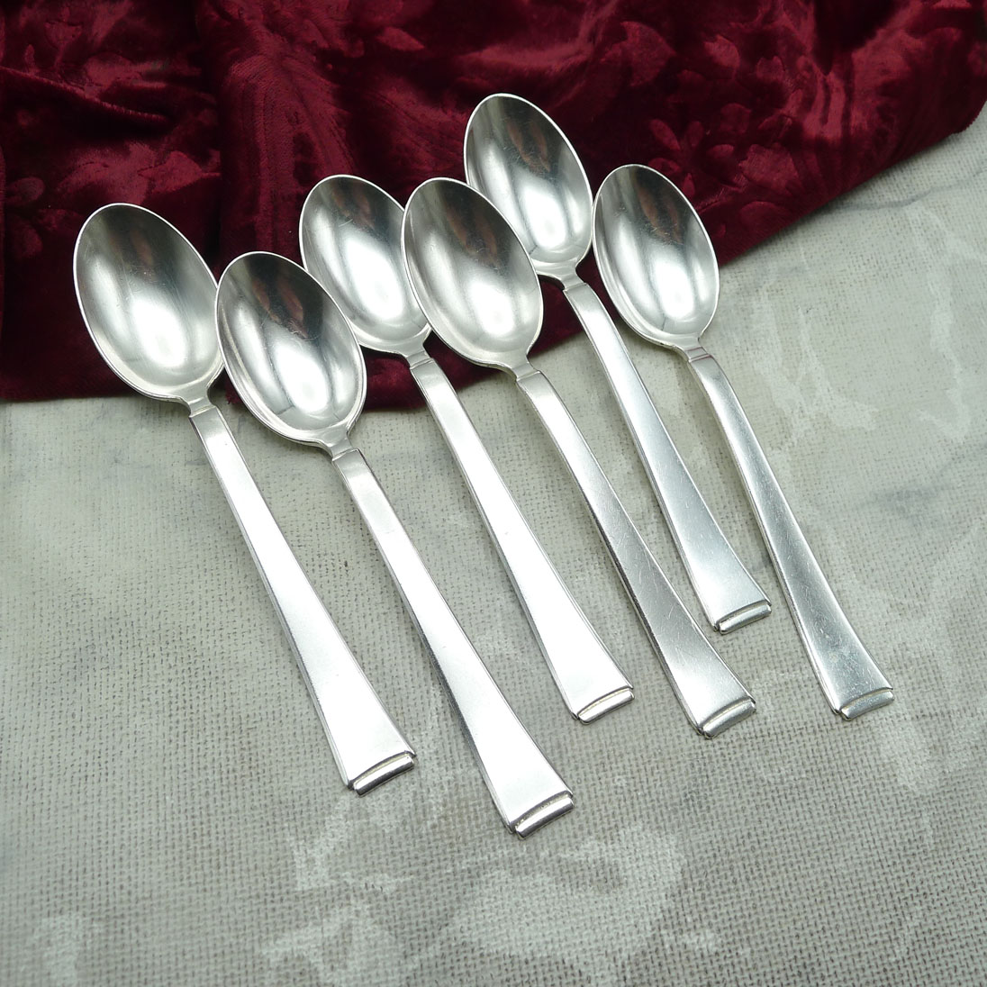 WMF 2500 Art Deco 6 Kaffeelöffel 90 versilbert