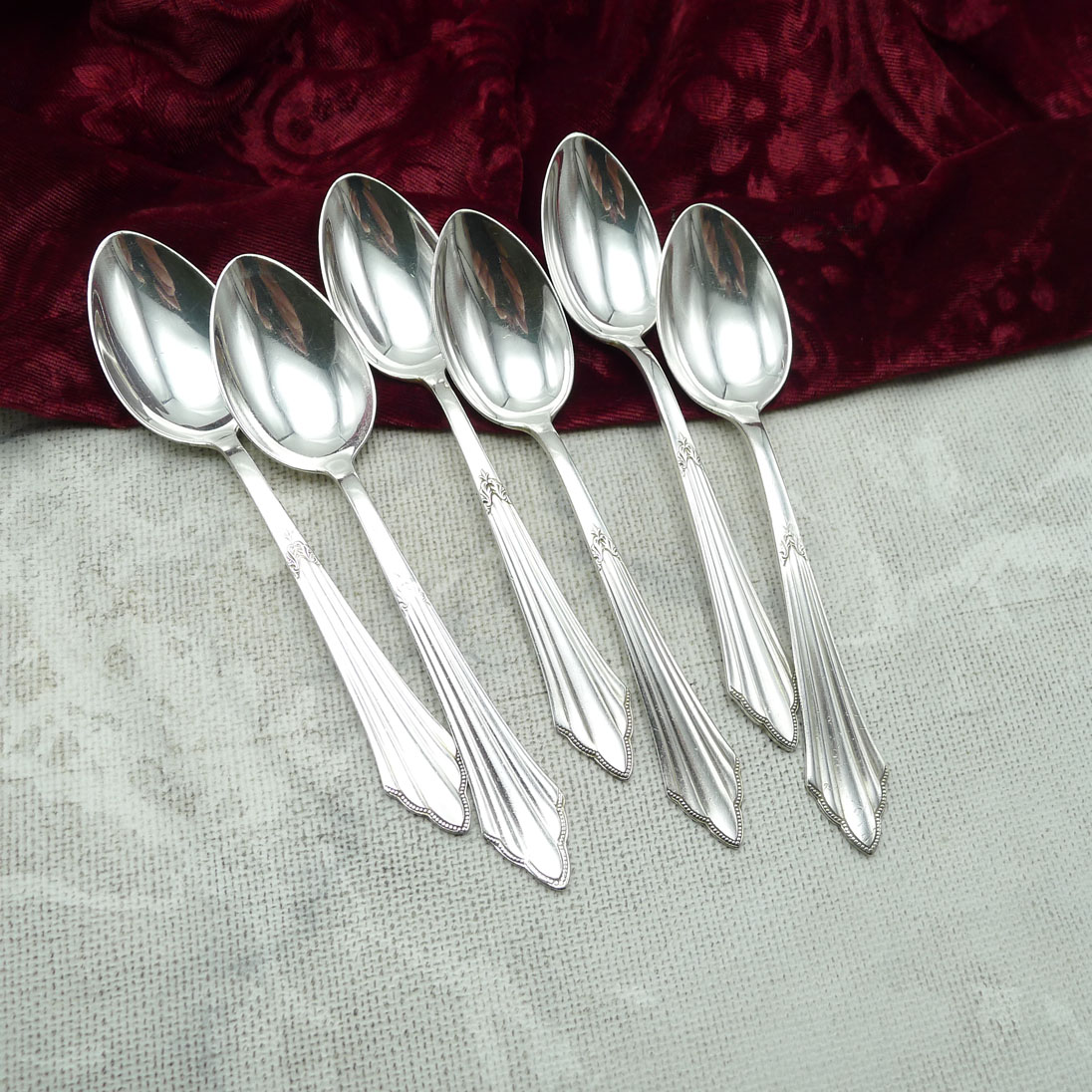 WMF 900 Fächer 6 Kaffeelöffel 90 versilbert