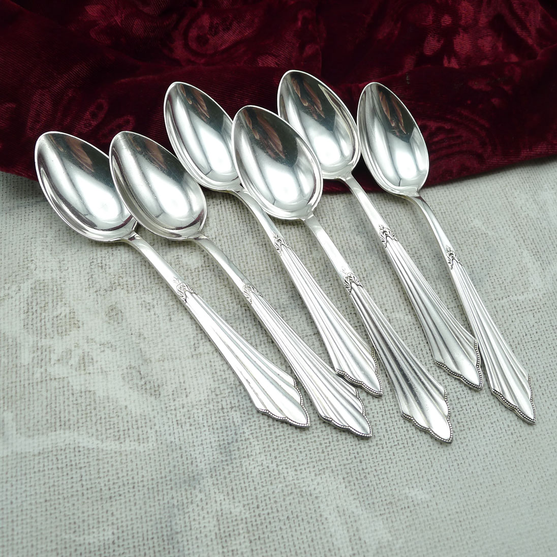 WMF 900 Fächer 6 Kaffeelöffel 90 versilbert