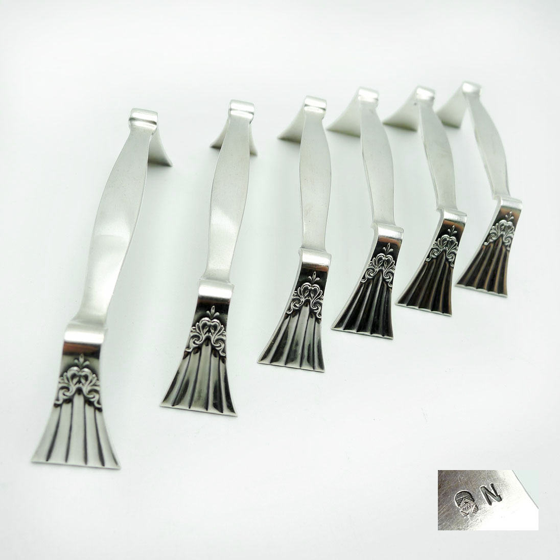 WMF 900 Fächer 6 Messerbänkchen versilbert