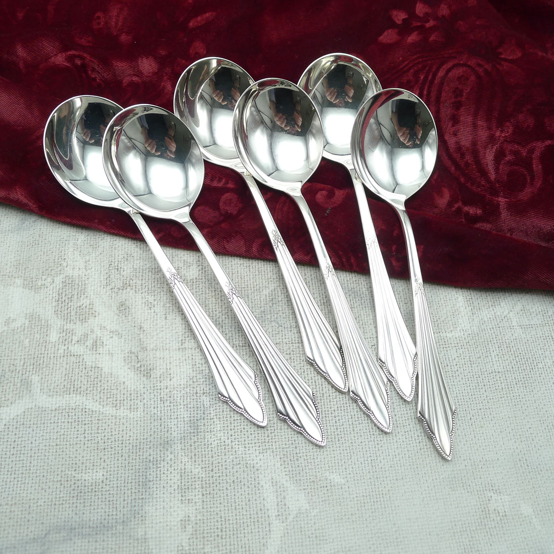 WMF 900 Fächer 6 Tassenlöffel 16,7cm 90 versilbert