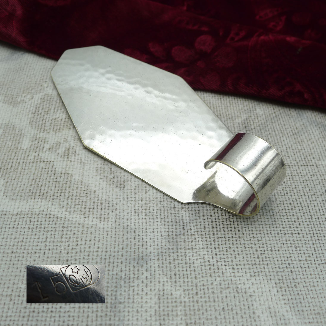 Quist Art Deco Gebäckheber Hammerschlag versilbert