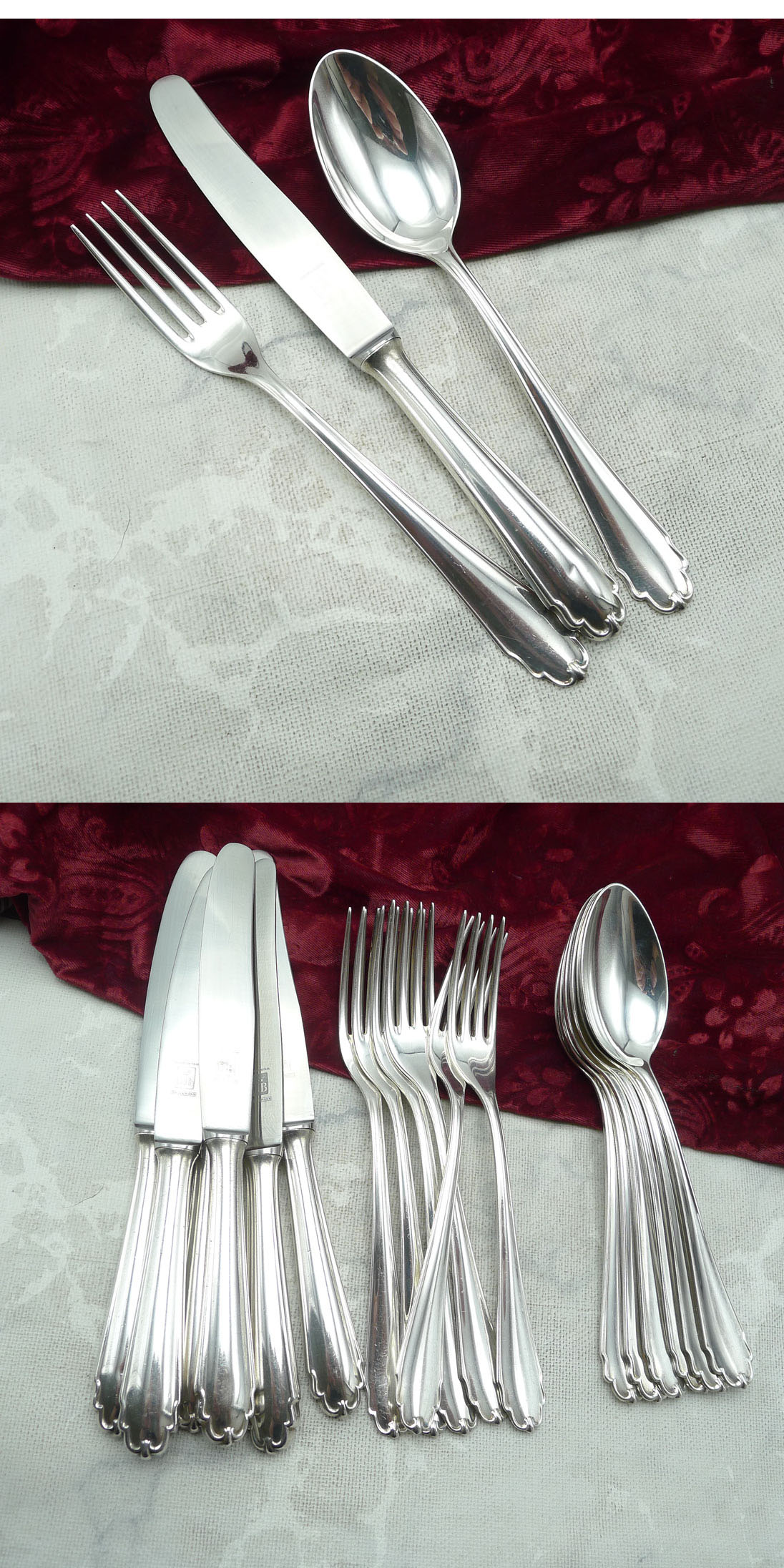 Bruckmann 690 Lieselotte Tafelbesteck 6 Personen 90 versilbert