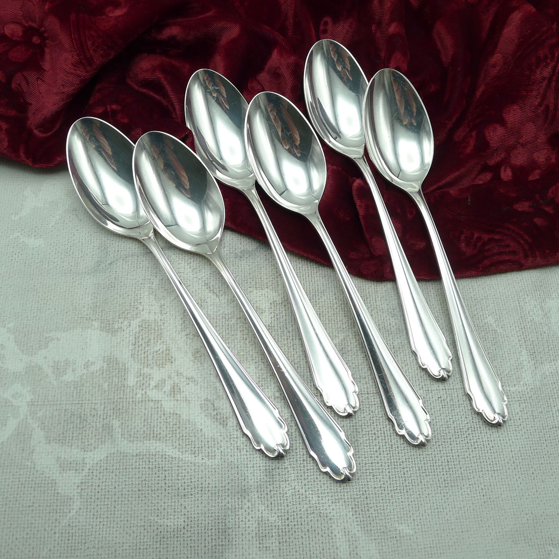 Bruckmann 690 Lieselotte 6 Dessertlöffel 18,1cm 90 versilbert