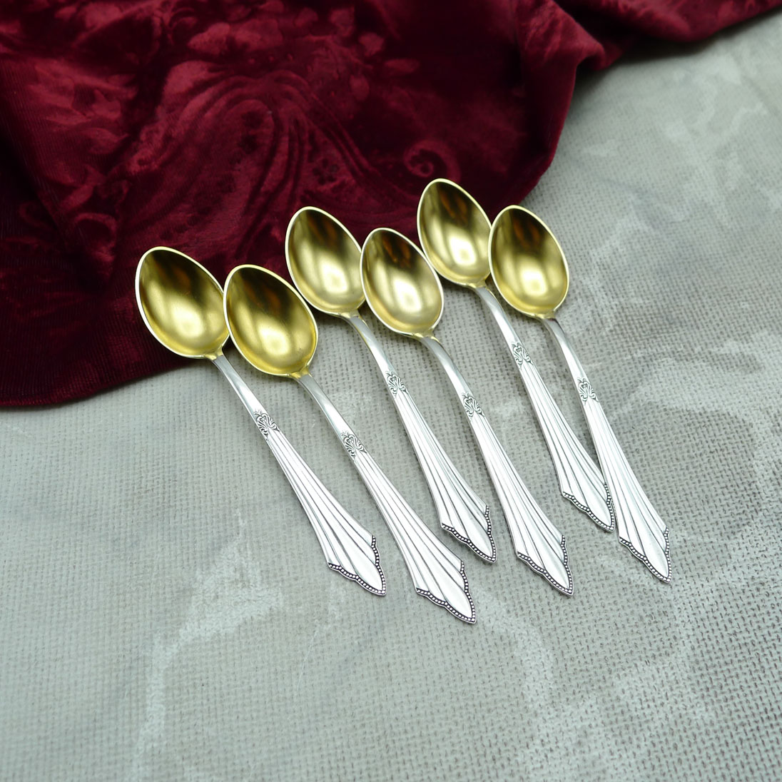 WMF 900 Fächer 6 Eierlöffel 9,7cm 90 versilbert