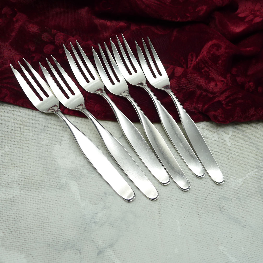 Wilkens Constanze 6 Kuchengabeln 90 versilbert