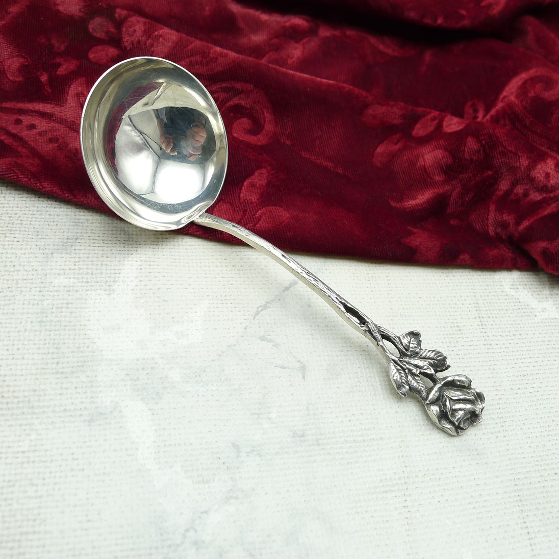 Hildesheimer Rose Rahmkelle 90 versilbert