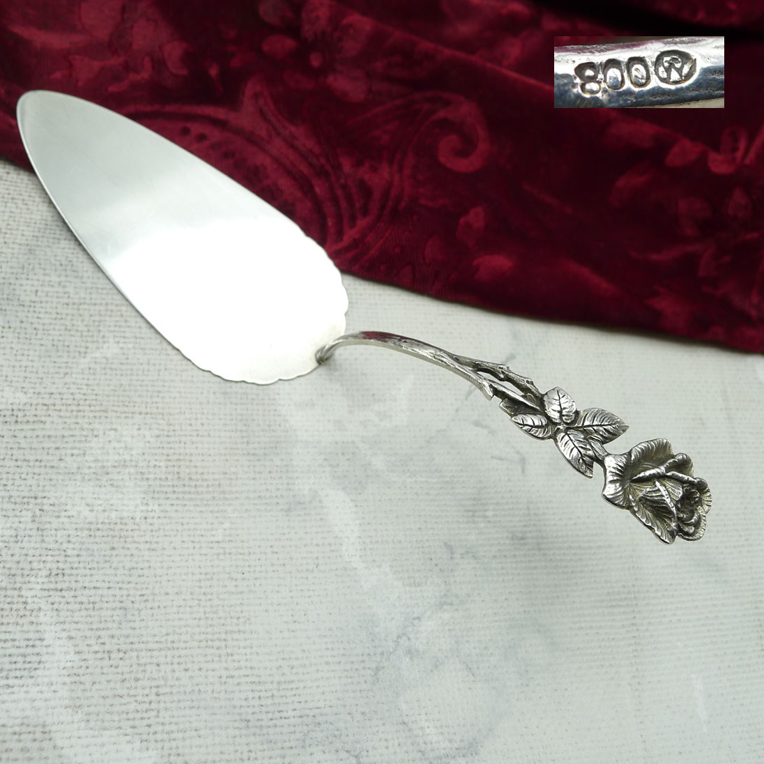 Hildesheimer Rose Tortenheber Otto Wolter 800 Silber