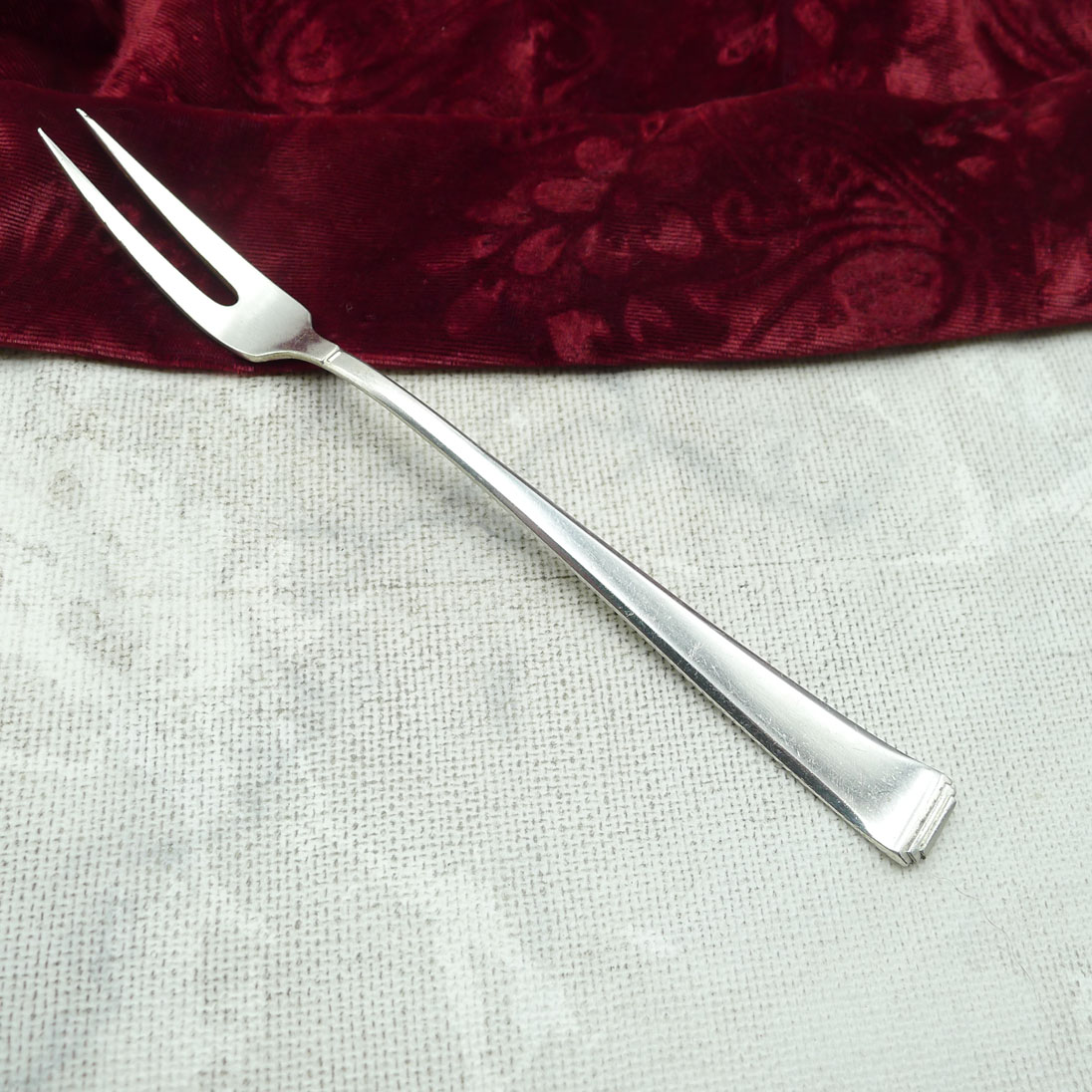 OKA 131 Art Deco Fleischgabel 90 versilbert