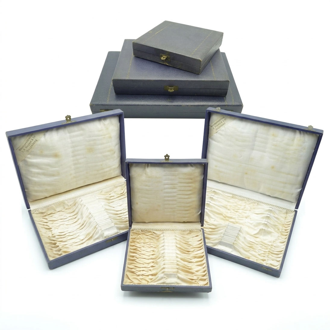 Besteckkasten Set leer 6 Personen alt 4 Stück