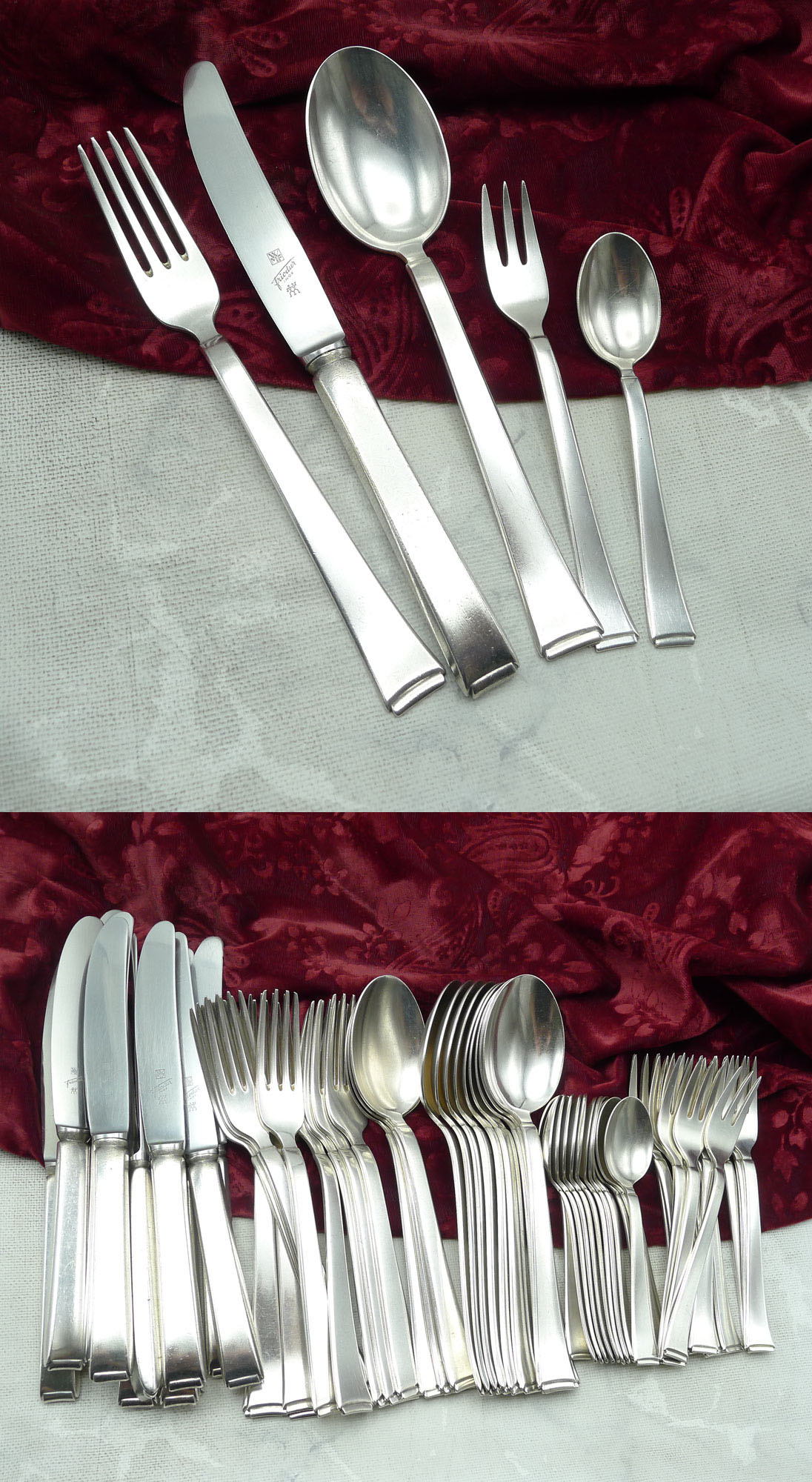 WMF 2500 Art Deco Besteck 12 Personen 60 tlg 90 versilbert