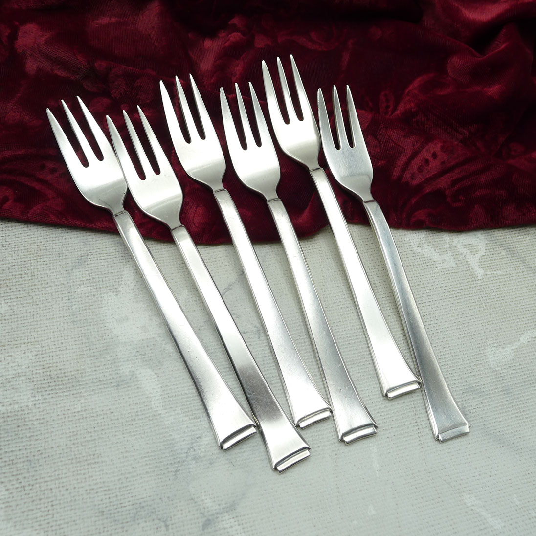 WMF 2500 Art Deco 6 Kuchengabeln 90 versilbert