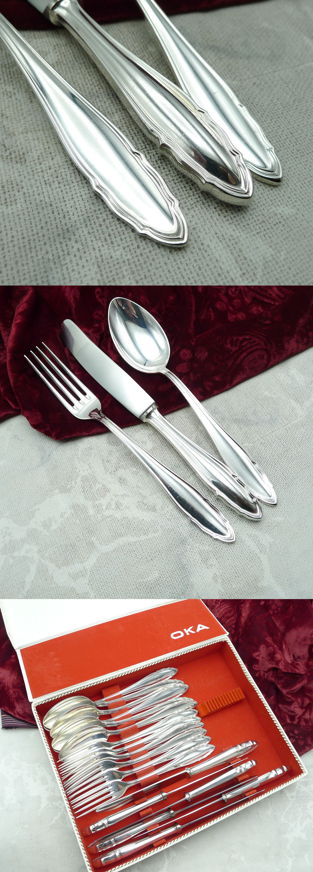 OKA 125 Tafelbesteck 6 Personen 90 versilbert