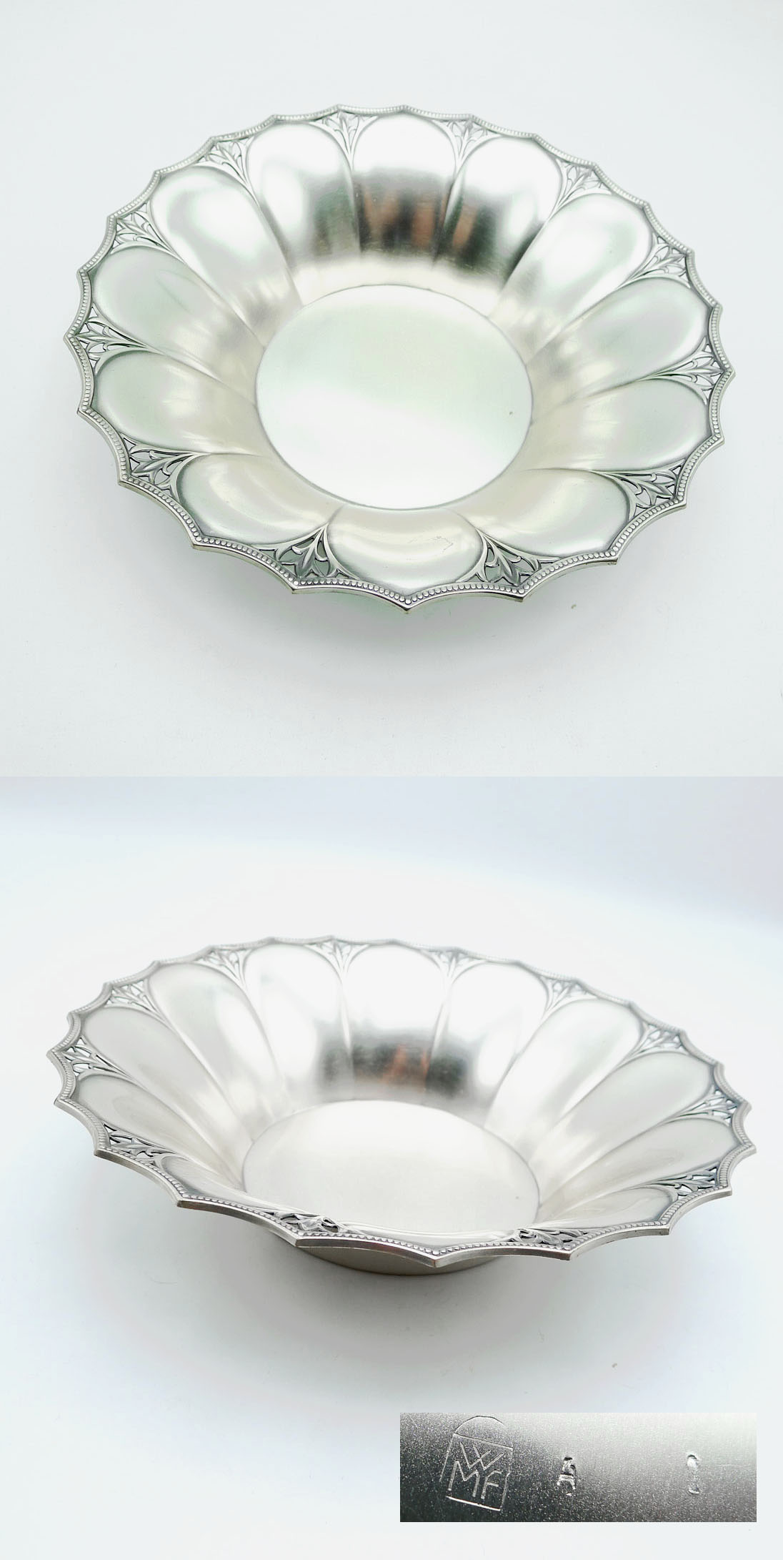 WMF 900 Fächer Körbchen durchbrochen groß 21cm versilbert