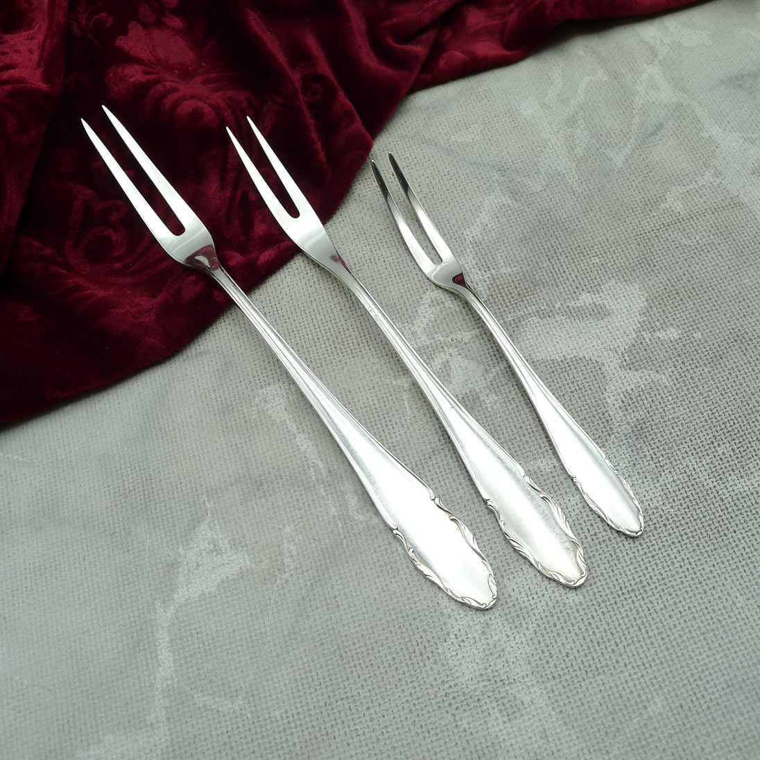 WMF 2200 3 Fleischgabeln Set 90 versilbert