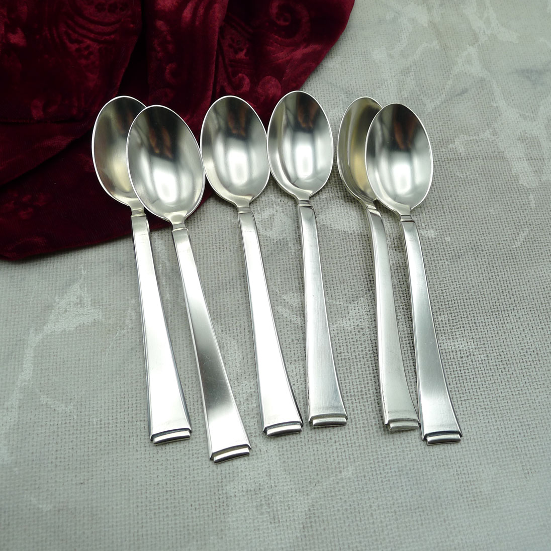 WMF 2500 Art Deco 6 Kaffeelöffel 90 versilbert