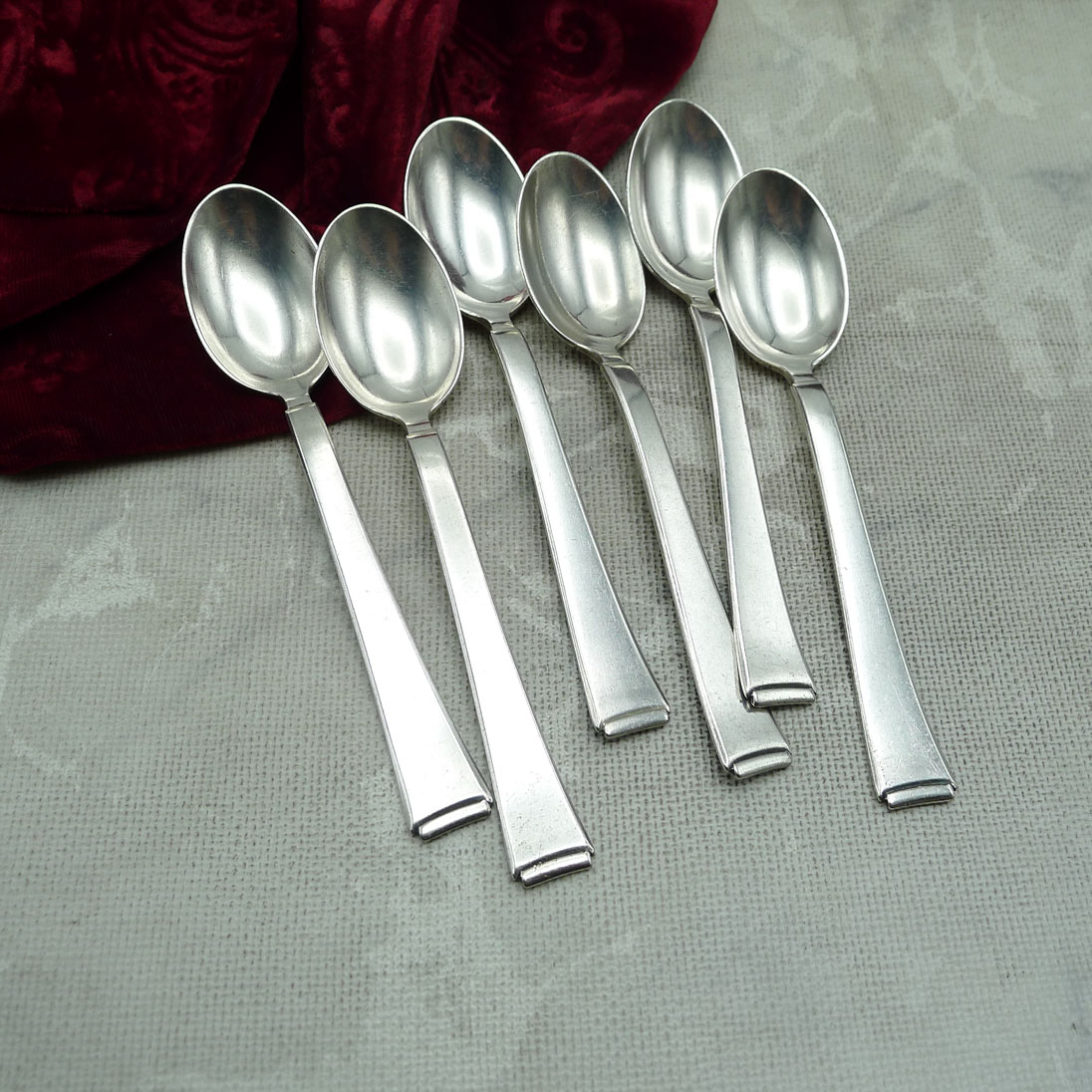 WMF 2500 Art Deco 6 Kaffeelöffel 90 versilbert