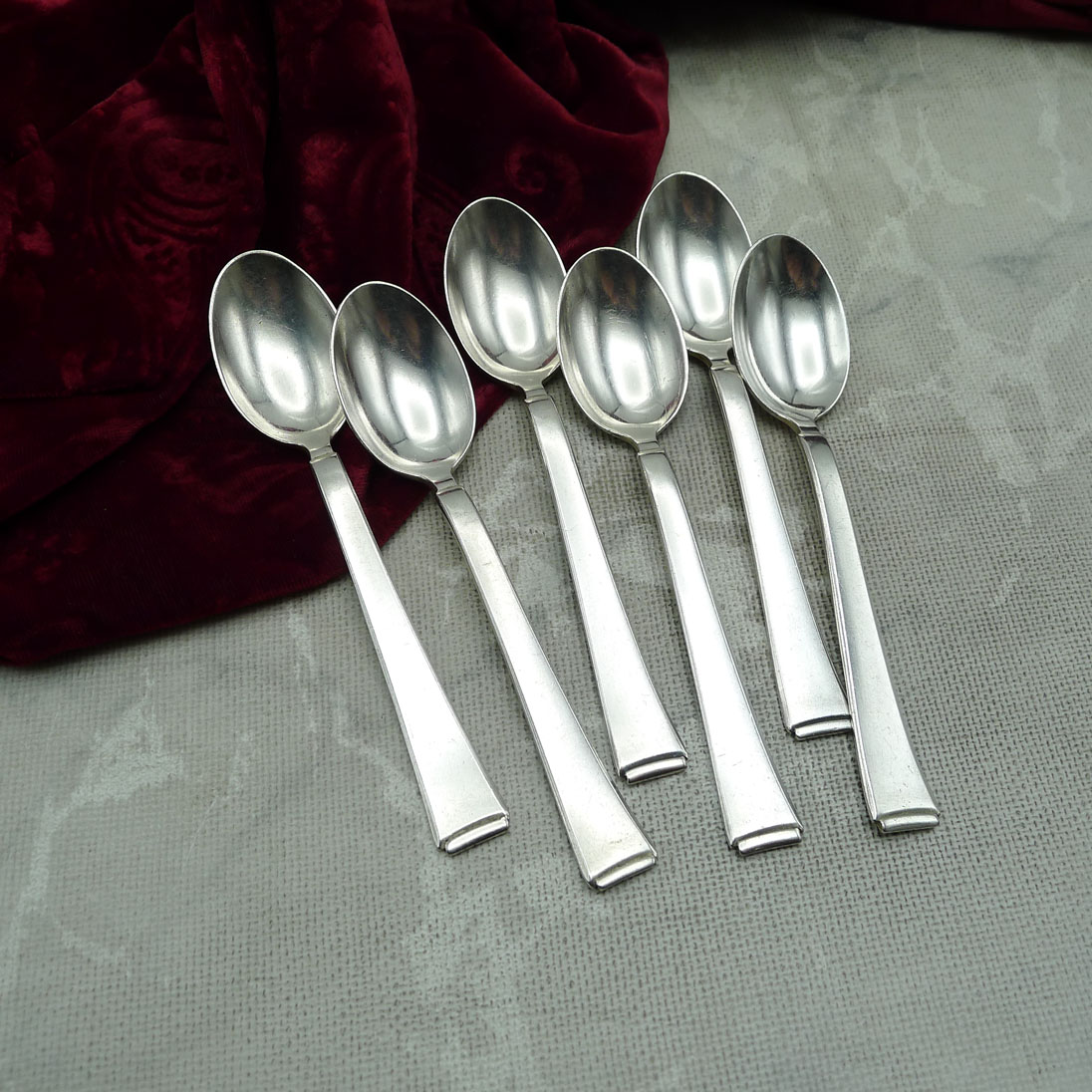 WMF 2500 Art Deco 6 Kaffeelöffel 90 versilbert