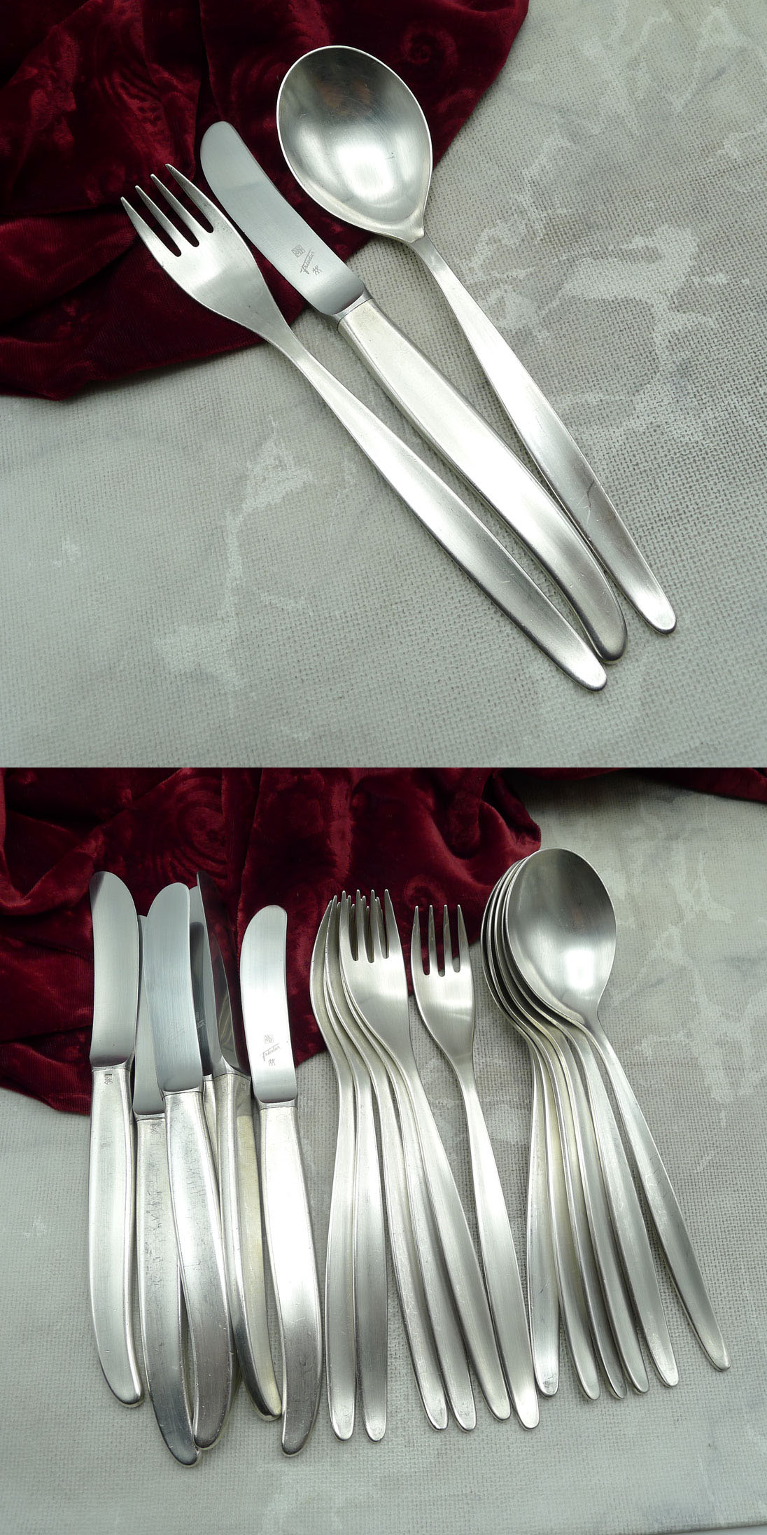 WMF Stockholm Tafelbesteck 6 Personen 90 versilbert