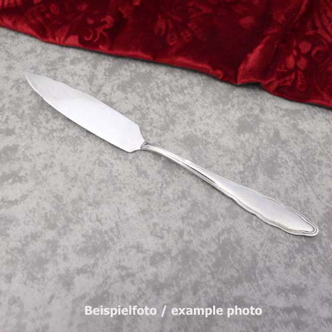WMF 1500 Chippendale Fischmesser 21,4cm 90 versilbert