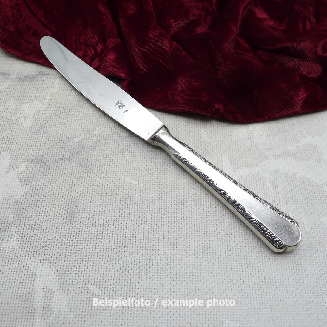 WMF 2000 Art Deco Dessertmesser 21cm WMF Inox 90 versilbert