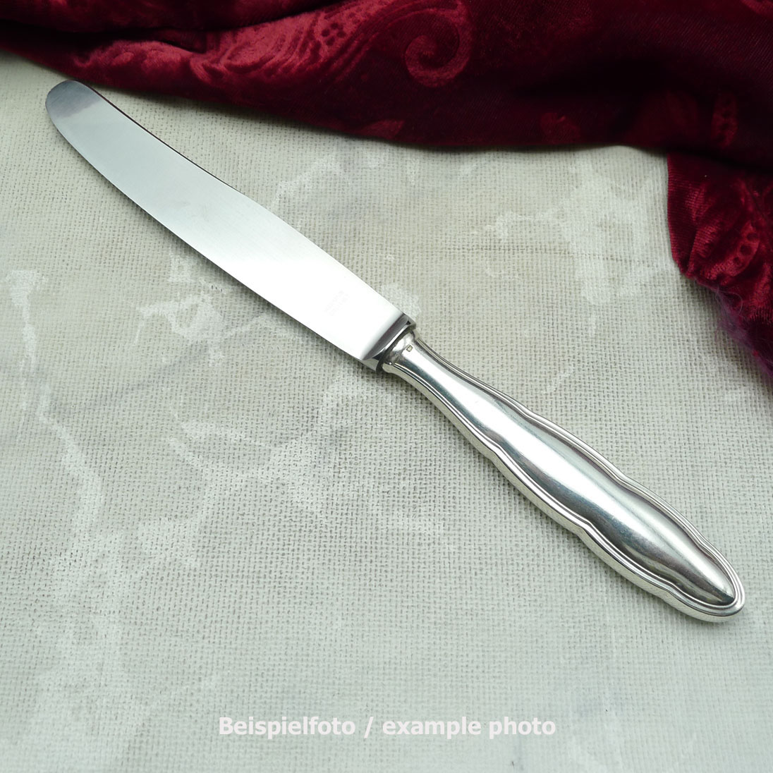 WMF 1500 Chippendale Tafelmesser 24,9cm Widmann Welle 90 versilbert