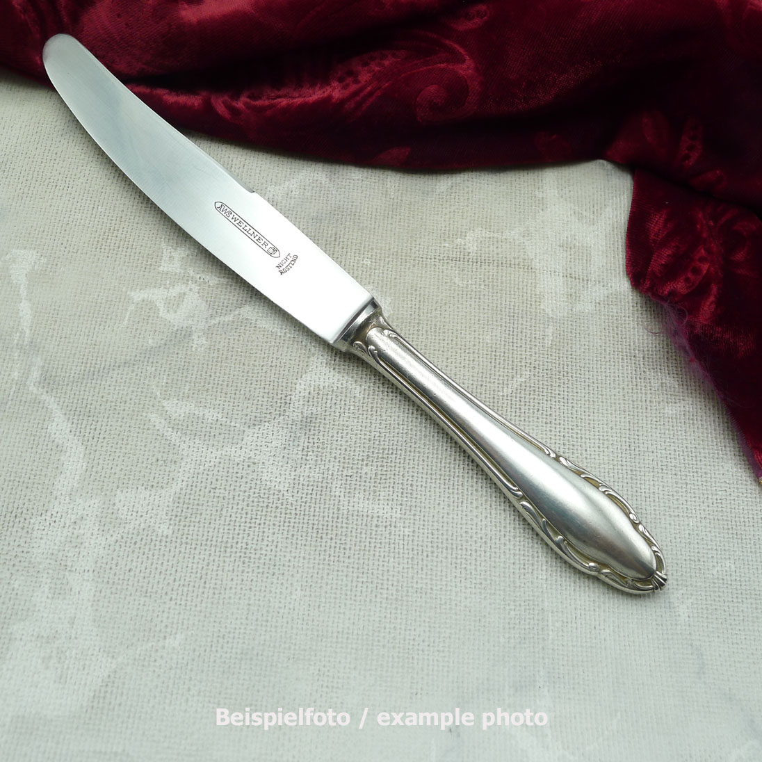 Wellner 410 Salzburg Tafelmesser 25,1cm 90 versilbert