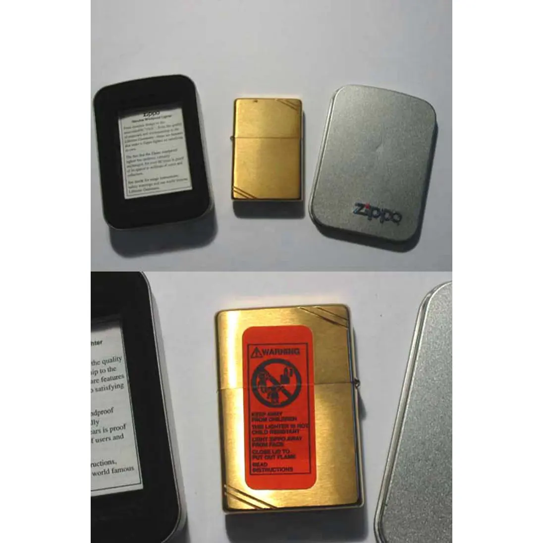 Goldfarbendes Zippo Feuerzeug unbenutzt mit Siegel