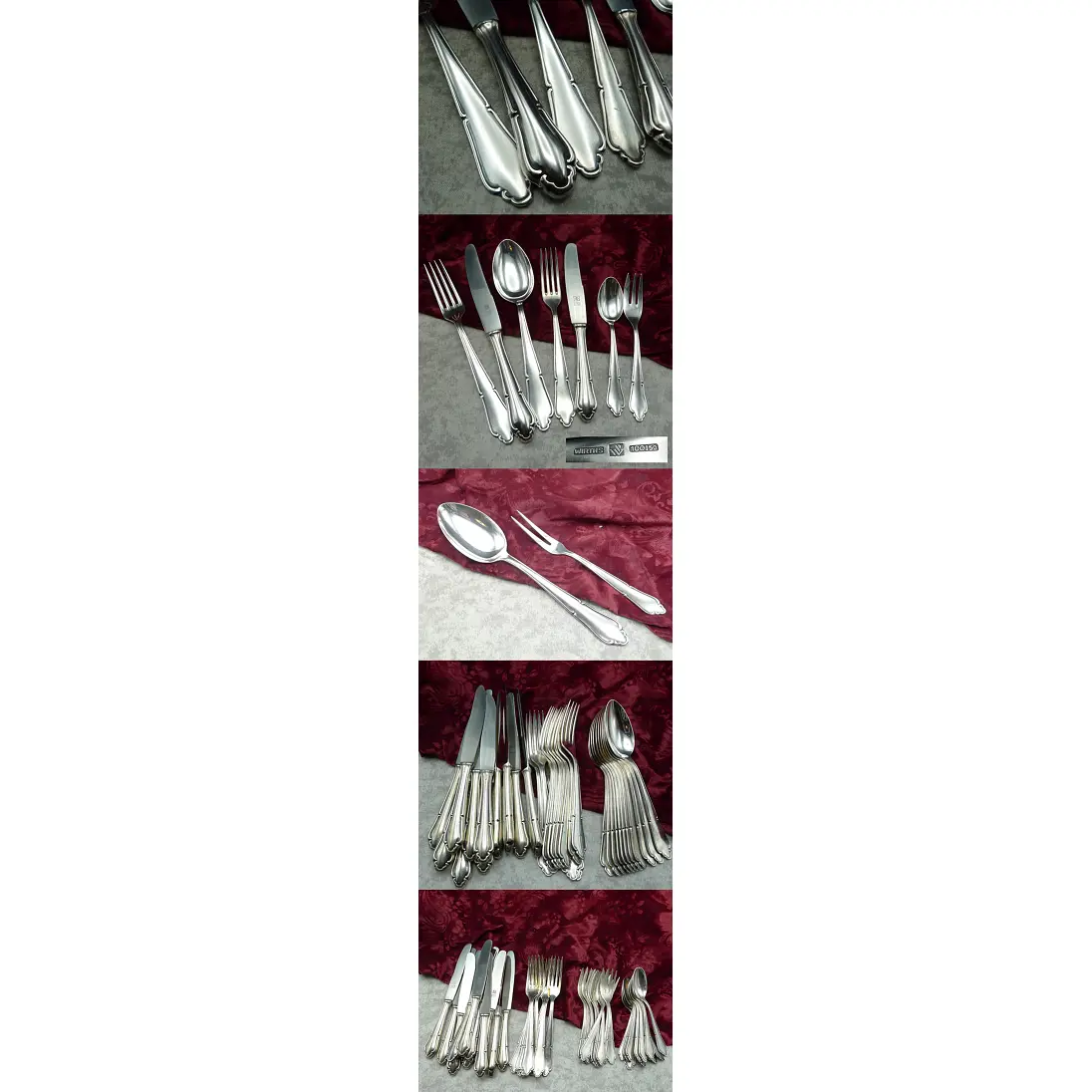 Barockes Besteck 12 Personen Wirths Tafel & Dessert 100 versilbert