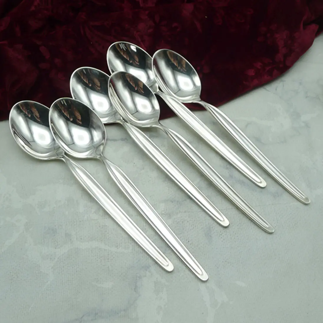 WMF Zürich 6 Dessertlöffel 18,8cm 90 versilbert