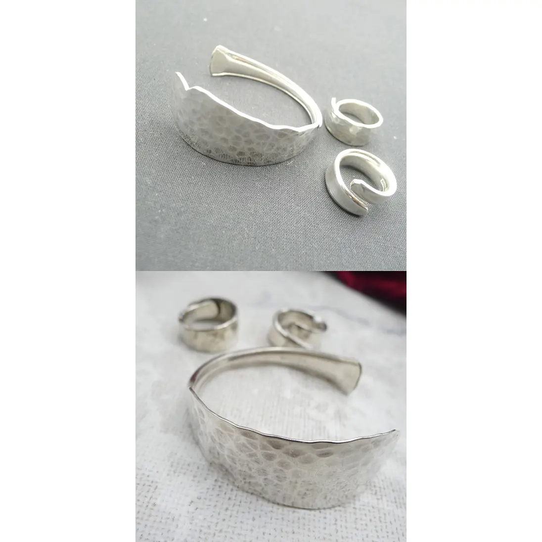 Schmuckset aus Besteckteilen 90g Silberauflage