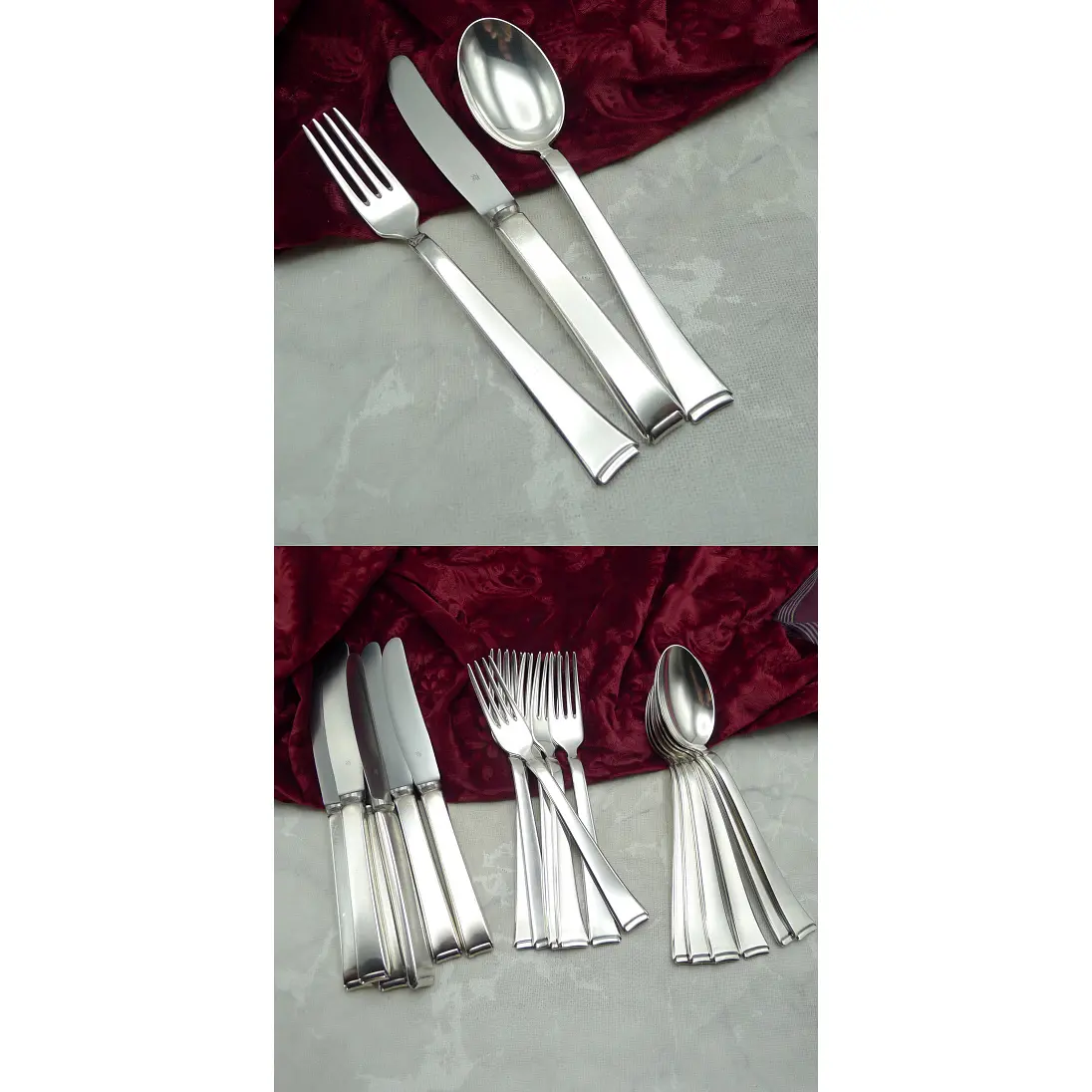 WMF 2500 Art Deco Tafelbesteck 6 Personen 90 versilbert
