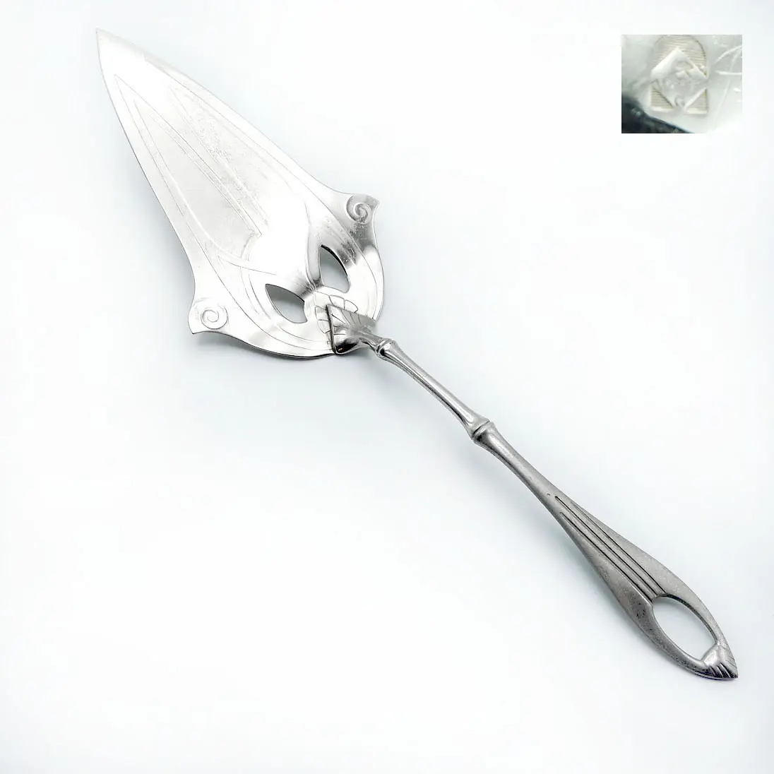 WMF Jugendstil XXL Tortenheber geometrisch versilbert