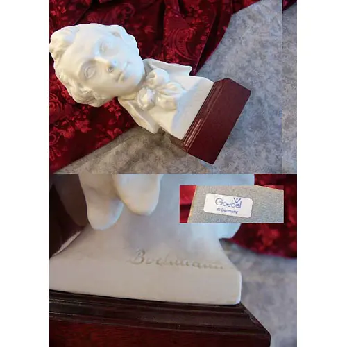 Goebel Büste aus Bisquitporzellan Wolfgang Amadeus Mozart