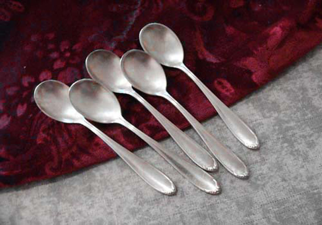 ca 1925 800er Silber Kaffeelöffel Bruckmann Modell 585 Einfach Barock 