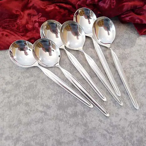 WMF Zürich 6 Tassenlöffel 90 versilbert