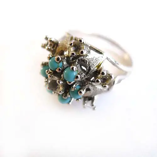 Ring 925 Silber mit blauen Steinen