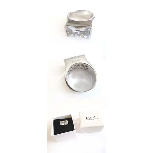 Ring 925 Silber mit großem Stein Moments and Motions Ring 925 Silber mit großem Stein Moments and Motions