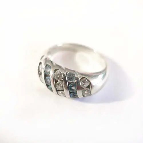 Ring 925 Silber blaue Steine Ring 925 Silber blaue Steine