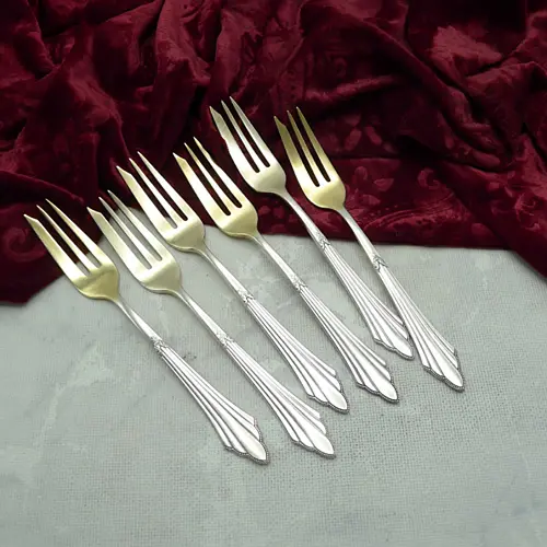 WMF 900 Fächer 6 Kuchengabeln 16,5cm 90 versilbert