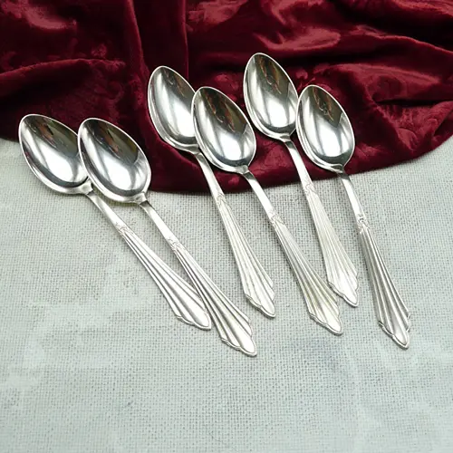 WMF 900 Fächer 6 Kaffeelöffel 90 versilbert WMF 900 Fächer 6 Kaffeelöffel 90 versilbert