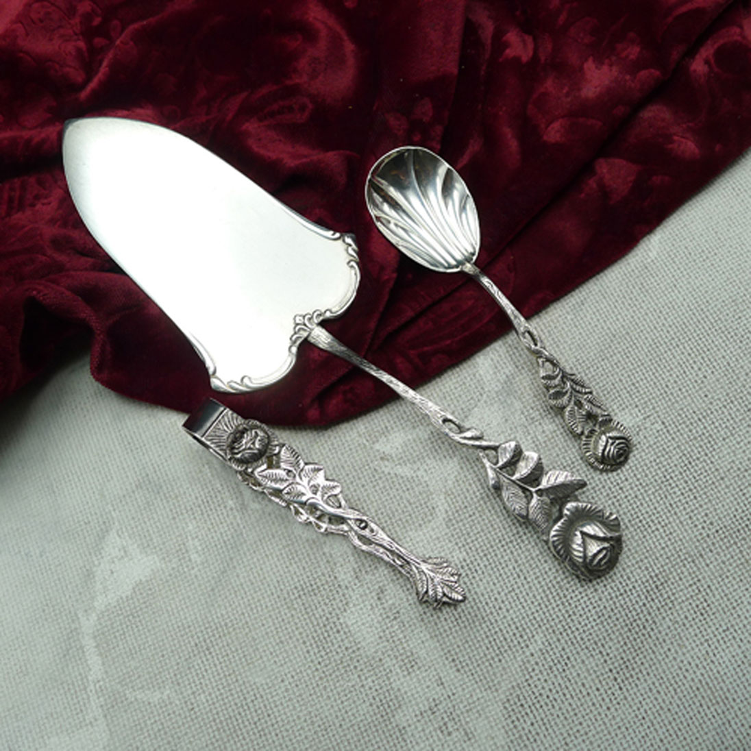 Hildesheimer Rose 12,3cm Länge 800er Silber SILBER Kaffee-Löffel ca 