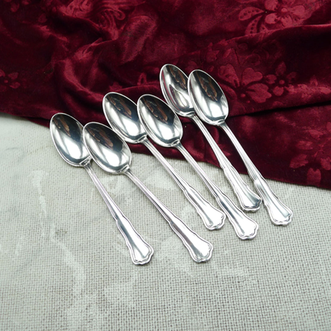 WILKENS August der Starke,Dessertbesteck  6 Pers.,90er Silber,24 Tlg,TOP,2 x vor 