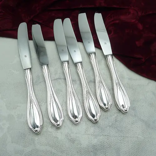 WMF Englische Rose 6 Obstmesser 17,9cm 90 versilbert