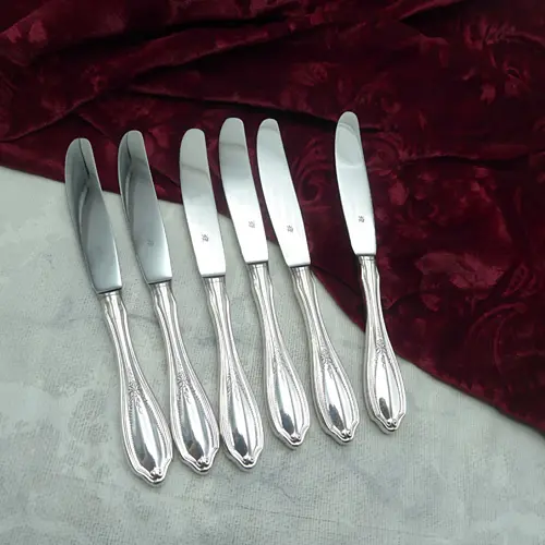 WMF Englische Rose 6 Obstmesser 17,9cm 90 versilbert