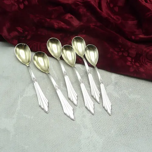 WMF 900 Fächer 6 Eierlöffel alte Form 10,8cm 90 versilbert WMF 900 Fächer 6 Eierlöffel alte Form 10,8cm 90 versilbert