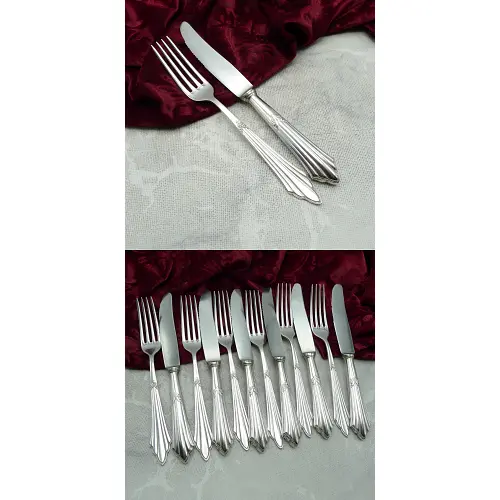 WMF 900 Fächer Dessertbesteck 6 Personen 90 versilbert WMF 900 Fächer Dessertbesteck 6 Personen 90 versilbert