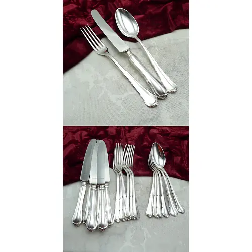 BSF 99 Ingrid Tafelbesteck 6 Personen 90 versilbert BSF 99 Ingrid Tafelbesteck 6 Personen 90 versilbert