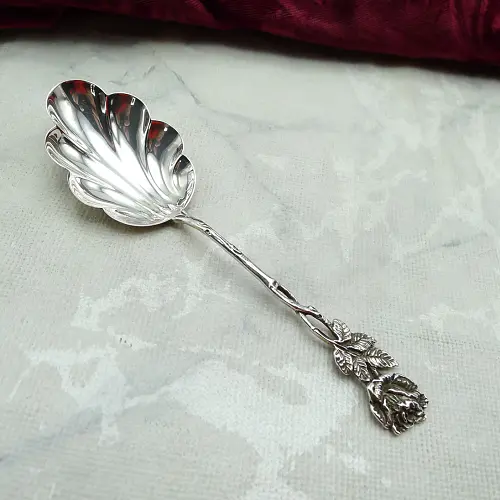 Hildesheimer Rose Zuckerlöffel 835 Silber Christoph Bach