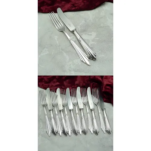 WMF 900 Fächer Dessertbesteck 6 Personen 90 versilbert WMF 900 Fächer Dessertbesteck 6 Personen 90 versilbert